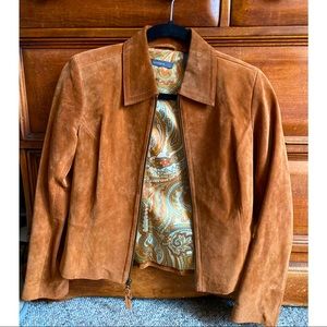 100% Suede cropped Tan Jacket